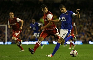 Capital One Cup Prints: Everton's Mirallas Overpowers James: 5-0 Capital One Cup Victory over Leyton Orient