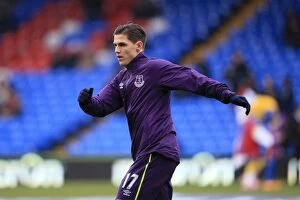 Images Dated 31st January 2015: Everton's Muhamed Besic in Prematch Warm-Up at Selhurst Park (Barclays Premier League)