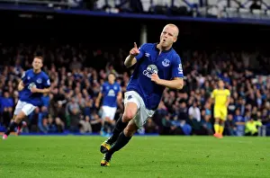 Framed Print : Everton's Naismith Scores Second Goal: Everton 2-0 Chelsea (Barclays Premier League, Goodison Park)