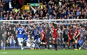 Everton's Oumar Niasse Celebrates First Goal Against AFC Bournemouth at Goodison Park