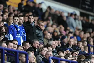 Framed Print : Everton's Passionate Roar: Bolton Wanderers vs Everton, Barclays Premier League - A Sea of Fans at Reebok Stadium
