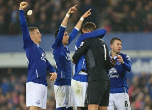 Framed Print : Everton's Penalty Shootout Triumph: Joel Robles and Teammates Celebrate Capital One Cup Victory Over Norwich City Framed Print : Everton's Penalty Shootout Triumph: Joel Robles and Teammates Celebrate Capital One Cup Victory Over Norwich City