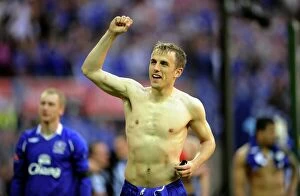 Images Dated 19th April 2009: Everton's Phil Neville: FA Cup Semi-Final Victory Celebration vs