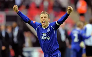 Everton's Phil Neville: FA Cup Semi-Final Victory Celebration vs. Manchester United (April 19, 2009)