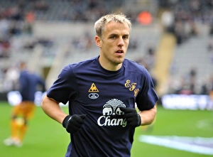 Everton's Phil Neville Faces Newcastle United at St. James Park (Barclays Premier League, 05 November 2011)