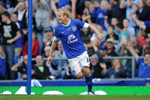 Pre Season Friendly - Everton V AEK Athens - Goodison Park Prints: Everton's Pre-Season Triumph: Naismith's Hat-Trick vs AEK Athens at Goodison Park