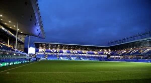 Images Dated 19th January 2015: Everton's Premier Battlefield: A Glimpse into Goodison Park Before the Clash with West Bromwich