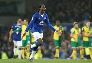 Images Dated 28th October 2015: Everton's Romelu Lukaku: Capital One Cup Penalty Hero against Norwich City