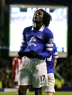 Everton 4 V Stoke City 0 : Goodison Park : 30-11-2013 Prints: Everton's Romelu Lukaku Celebrates Fourth Goal Against Stoke City in Premier League