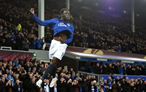 Full Length Evertonftp Prints: Everton's Romelu Lukaku Scores Second Goal in Europa League Victory over Young Boys