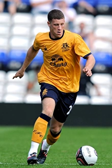 Framed Print : Everton's Ross Barkley in Action: Thrilling Moments from Everton vs Birmingham City (2011 Pre-Season Friendly)