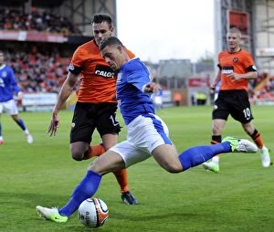 Images Dated 19th July 2012: Everton's Ross Barkley in Action: Pre-Season Thriller at Dundee United's Tannadice Park