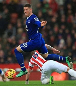 Images Dated 6th February 2016: Everton's Ross Barkley in Action against Stoke City, Barclays Premier League, Britannia Stadium
