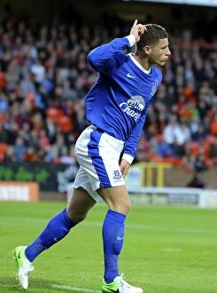 Images Dated 19th July 2012: Everton's Ross Barkley: Pre-Season Glory at Dundee United's Tannadice Park - A Goal to Remember