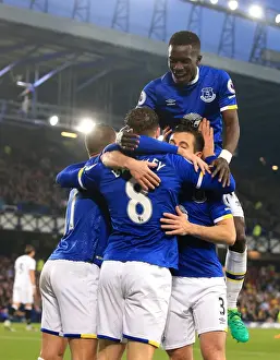 Soccer Football Prints: Everton's Ross Barkley Scores First Goal: Everton 1-0 Watford (Premier League 2016-17)