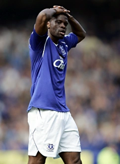 Everton's Saha Disappointed After Missing Goal vs. Liverpool