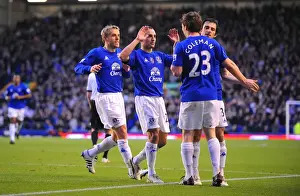 19 March 2011 Everton V Fulham Prints: Everton's Seamus Coleman Scores Game-Winning Goal vs. Fulham (BPL 2011)
