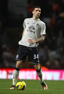 14 January 2012, Aston Villa V Everton Prints: Everton's Shane Duffy in Action: The Intense Rivalry - Everton vs