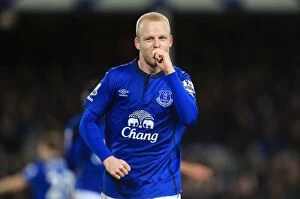 Images Dated 15th December 2014: Everton's Steven Naismith Scores Hat-Trick: 3-0 Crush of Queens Park Rangers (BPL)