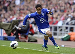 Sunderland 1 V Everton 0 : Stadium Of Light : 20-04-2013 Prints: Everton's Steven Pienaar Scores the Winning Goal Against Sunderland in the Premier League (April 20)