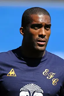 Pre-Season Friendly Prints: Everton's Sylvain Distin in Action: Everton vs Birmingham City (30 July 2011)