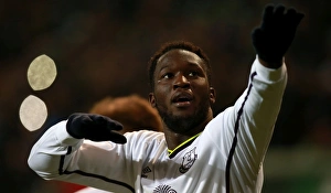 Framed Print : Everton's Thriller at Volkswagen Arena: Romelu Lukaku Scores Europa League Debut Goal Framed Print : Everton's Thriller at Volkswagen Arena: Romelu Lukaku Scores Europa League Debut Goal