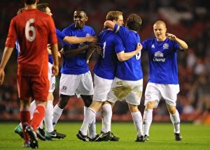 Images Dated 24th March 2011: Everton's Thrilling First Goal: Forshaw Strikes Back at Anfield (Barclays Premier Reserve League)