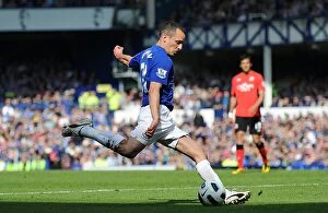 Images Dated 16th April 2011: Everton's Thrilling Opener: Leon Osman Scores Against Blackburn Rovers (16 April 2011)