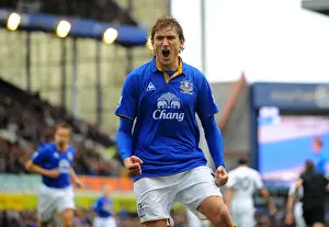 Everton's Thrilling Penalty Opener: Nikica Jelavic Scores Against Fulham (28 April 2012, Goodison Park)