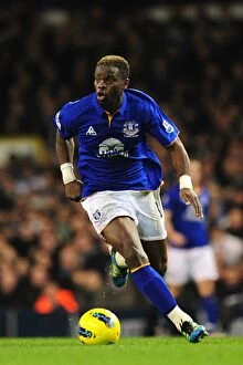 Images Dated 11th January 2012: Everton's Thrilling Saha Strike: Unforgettable Victory Over Tottenham Hotspur (11 January 2012)