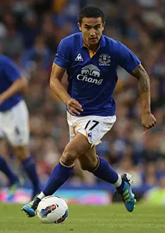 Everton's Tim Cahill in Action: Pre-Season Thriller at Goodison Park (Everton vs Villarreal, 05.08.2011)