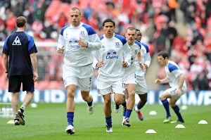 Images Dated 14th April 2012: Everton's Tim Cahill Joins Team Mates in Pre-Match Warm-Up at FA Cup Semi-Final vs