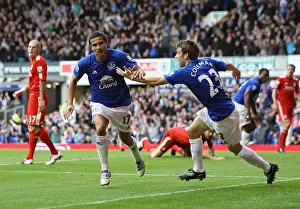 Everton's Tim Cahill and Seamus Coleman: Unforgettable Goal Celebration Against Liverpool at Goodison Park