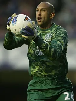 Pre-Season Friendly Prints: Everton's Tim Howard in Action: Everton FC vs Villarreal (2011, Goodison Park)