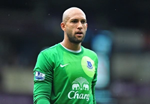 Framed Print : Everton's Tim Howard Shines in Shutout Victory over West Bromwich Albion (01-09-2012) Framed Print : Everton's Tim Howard Shines in Shutout Victory over West Bromwich Albion (01-09-2012)