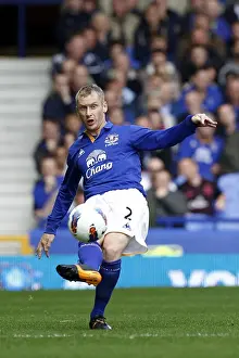 17 September 2011 Everton V Wigan Athletic Prints: Everton's Tony Hibbert in Action: Everton vs Wigan Athletic