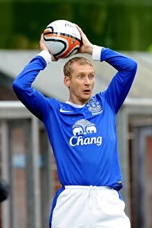 Images Dated 19th July 2012: Everton's Tony Hibbert in Action at Tannadice Park: Everton vs Dundee United (Pre-Season Friendly)