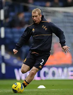 01 January 2012, West Bromwich Albion V Everton Prints: Everton's Tony Hibbert in Action Against West Bromwich Albion