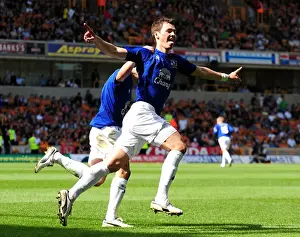 09 April 2011 Wolverhampton Wanderers V Everton Prints: Everton's Triumph: Diniyar Bilyaletdinov Scores the Game-Winning Goal (09 April 2011)