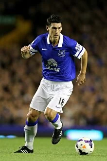 Images Dated 30th September 2013: Everton's Triumph: Gareth Barry in Action (3-2) - Overcoming Newcastle United in the Barclays