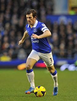 Everton 2 V Aston Villa 1 : Goodison Park : 01-02-2014 Prints: Everton's Triumph: Leighton Baines in Action vs