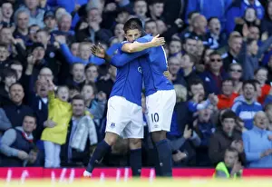 Everton V Manchester United - Goodison Park Prints: Everton's Triumph: Mirallas Scores the Decisive Goal in Epic Everton vs