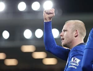 Images Dated 15th December 2014: Everton's Triumph: Naismith's Hat-Trick Glory at Goodison Park vs