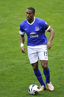 Everton 2 V Queens Park Rangers 0 : Goodison Park : 13-04-2013 Prints: Everton's Triumph over Queens Park Rangers: Distin's Dominance (13-04-2013)