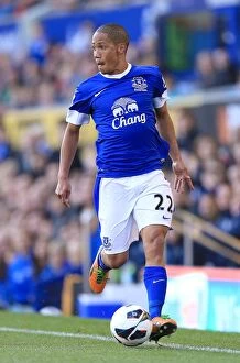 Images Dated 29th September 2012: Everton's Triumph: Steven Pienaar Shines in 3-1 Victory over Southampton (BPL 2012, Goodison Park)