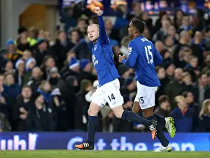 Framed Print : Everton's Triumphant Night: Naismith's Hat-Trick in the Premier League vs. Queens Park Rangers