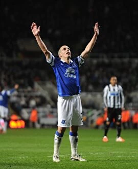 Images Dated 25th March 2014: Everton's Triumphant Triple: Osman's Hat-Trick Seals 3-0 Victory Over Newcastle United (Mar)