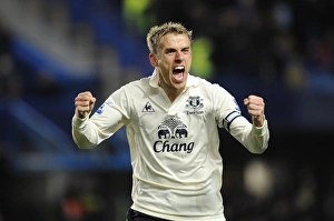 Framed Print : Everton's Unforgettable Comeback: Phil Neville's Euphoric Moment as Beckford Scores the Equalizer Against Chelsea (December 4, 2010, Barclays Premier League) Framed Print : Everton's Unforgettable Comeback: Phil Neville's Euphoric Moment as Beckford Scores the Equalizer Against Chelsea (December 4, 2010, Barclays Premier League)