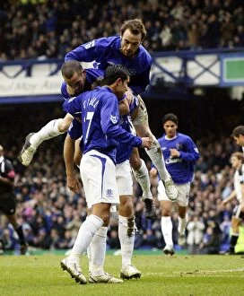Images Dated 11th March 2006: Everton's Unforgettable Double: James Beattie's Brace