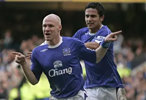 Everton's Unforgettable Moment: Johnson's Goal Celebration with Cahill